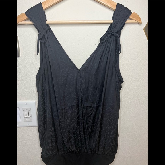 Paige Cerisa Surplice Bodysuit in Black - Picture 3 of 7